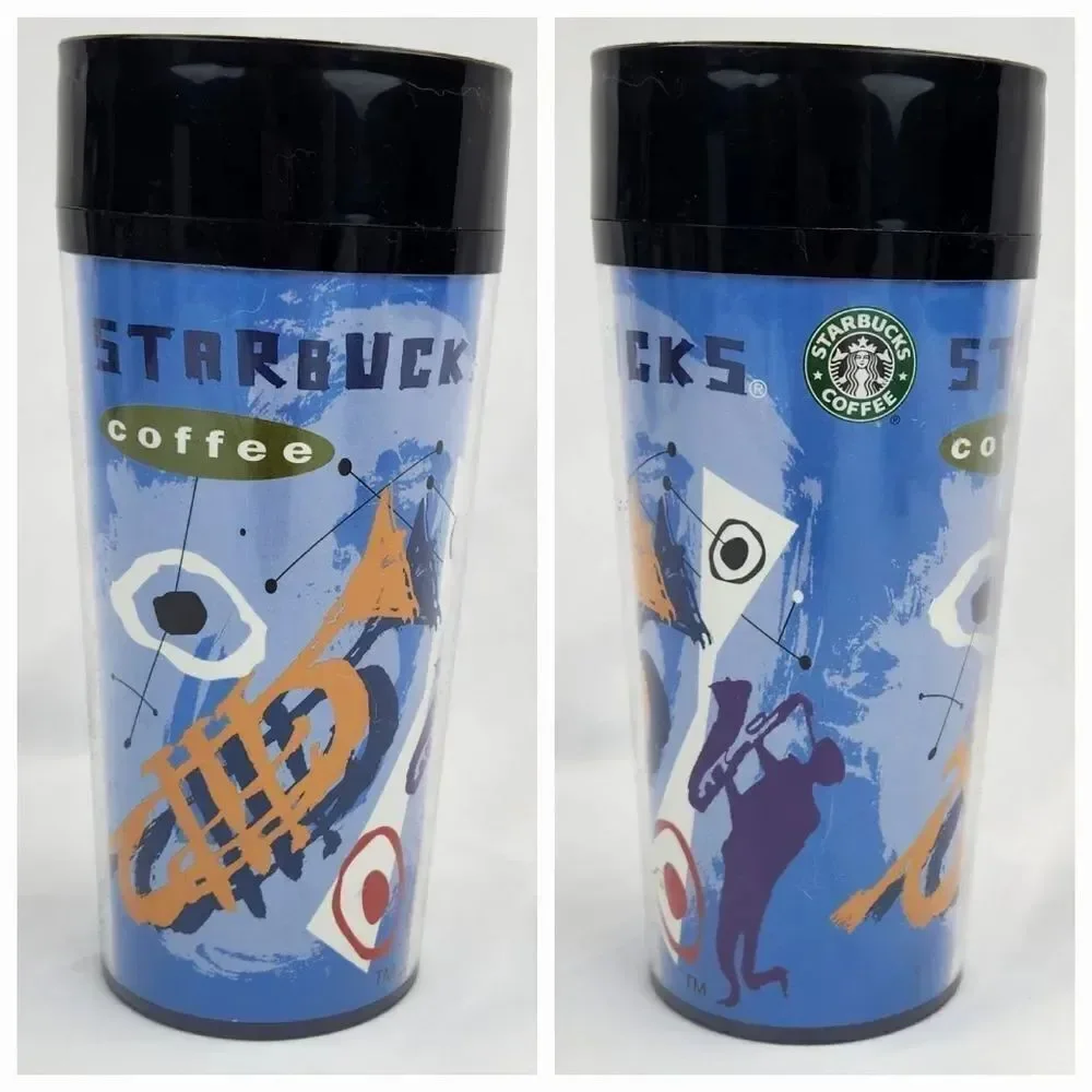 ☕️Vintage Starbucks Jazz Music Acrylic 16oz Travel Tumbler
